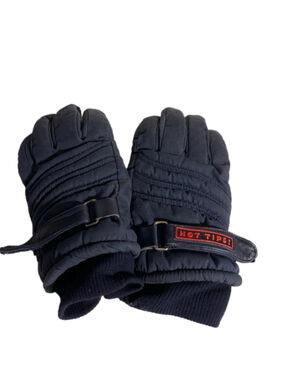Hot Tips Blue leather and thinsulate ski winter gloves